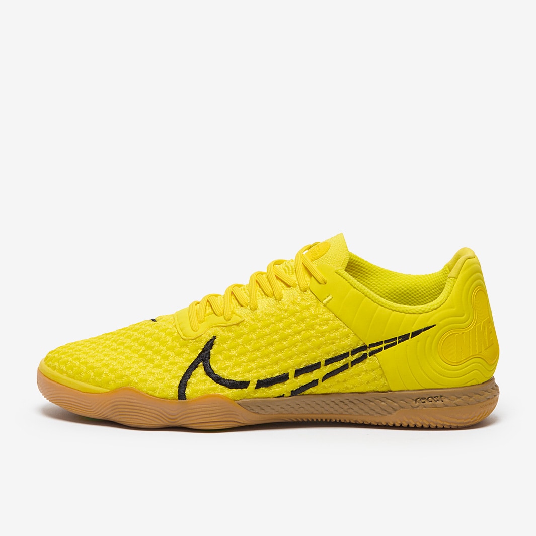 Chuteira Nike ReactGato Futsal - Opti Yellow/Black/Gum Light Brown