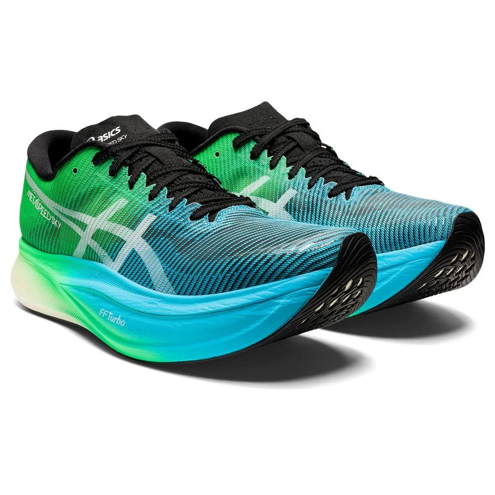 Tênis Asics Metaspeed SKY+ Verde e Azul