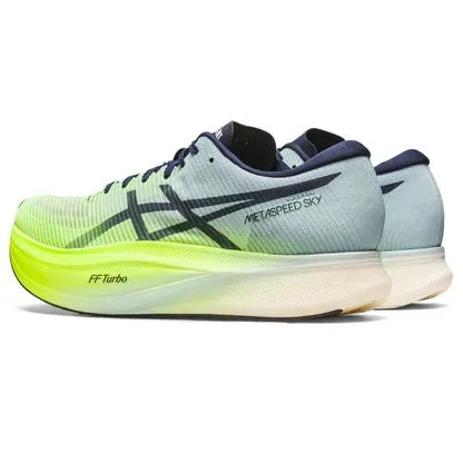 Tênis Asics Metaspeed SKY+ Verde, Cinza e Azul Marinho