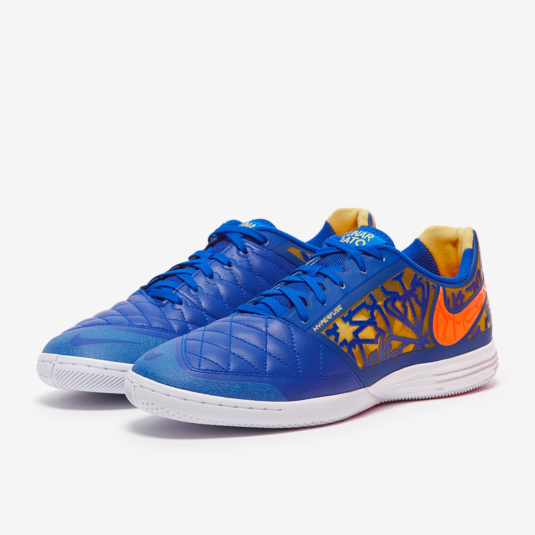 Chuteira Nike Lunar Gato 2 Futsal - Racer Blue/Hyper Crimson