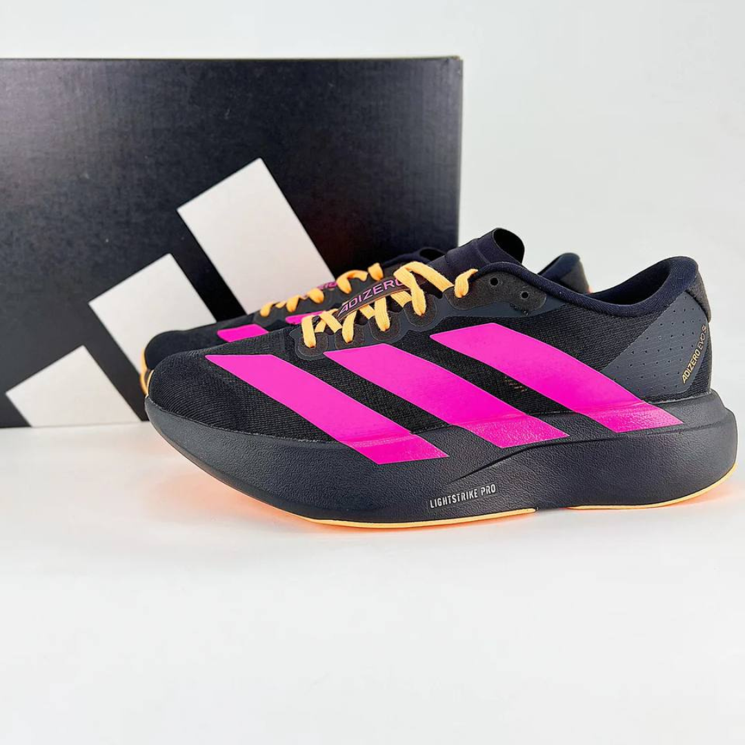 Tênis Adidas Adizero EVO SL - Preto/Rosa/Laranja