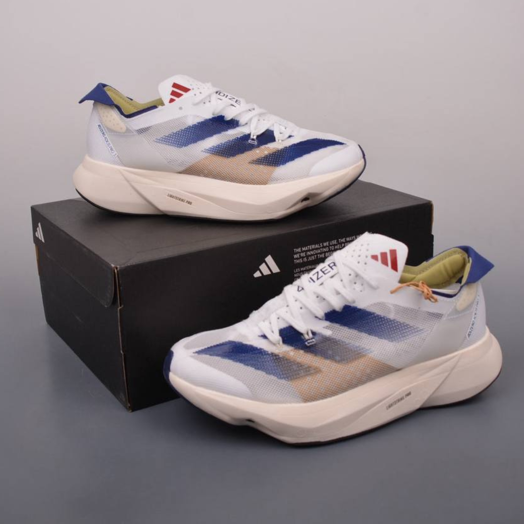 Tênis Adidas Adizero Adios Pro 3 - Branco/Azul Escuro