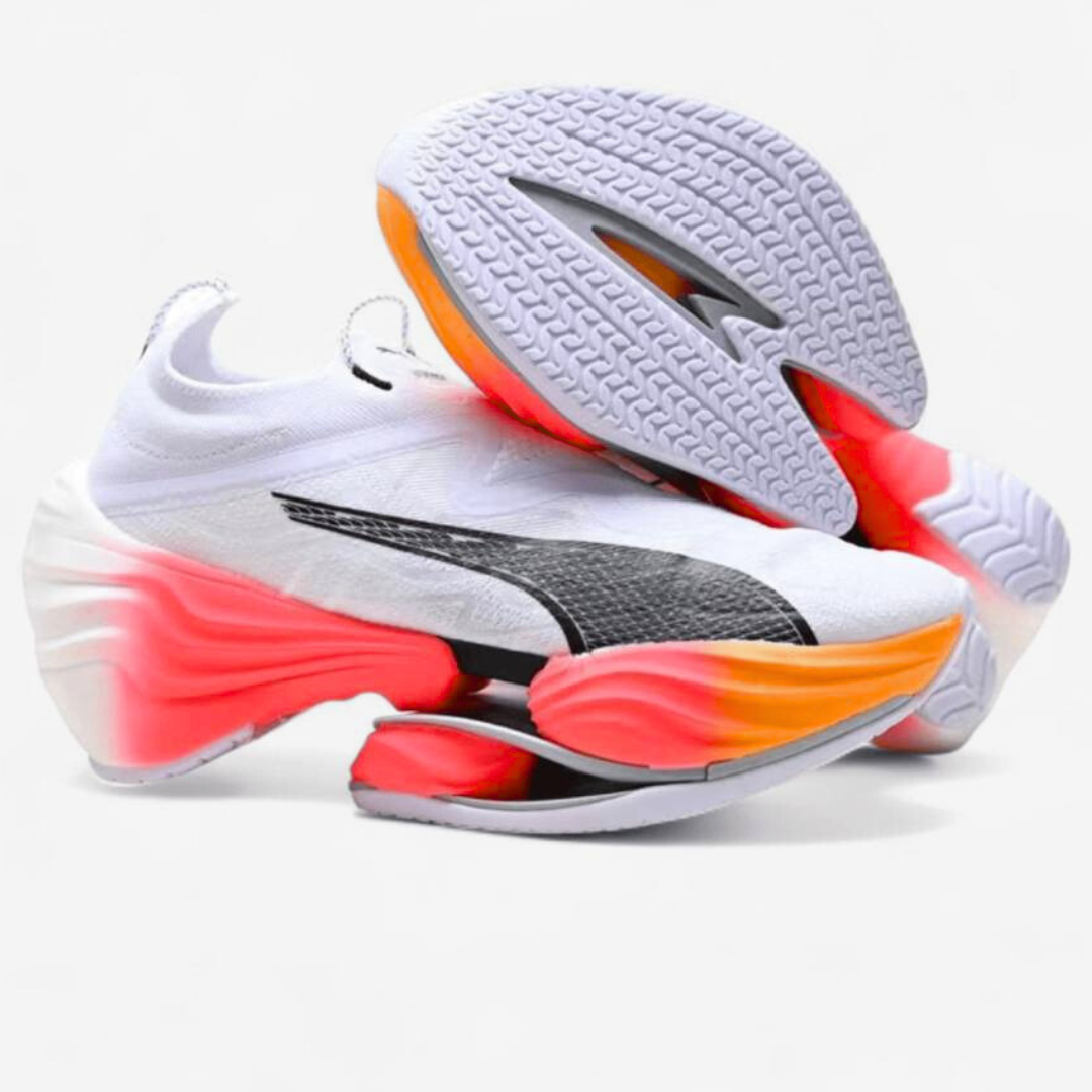 Tênis Puma Fast-RB Nitro Elite - Branco/Rosa/Laranja