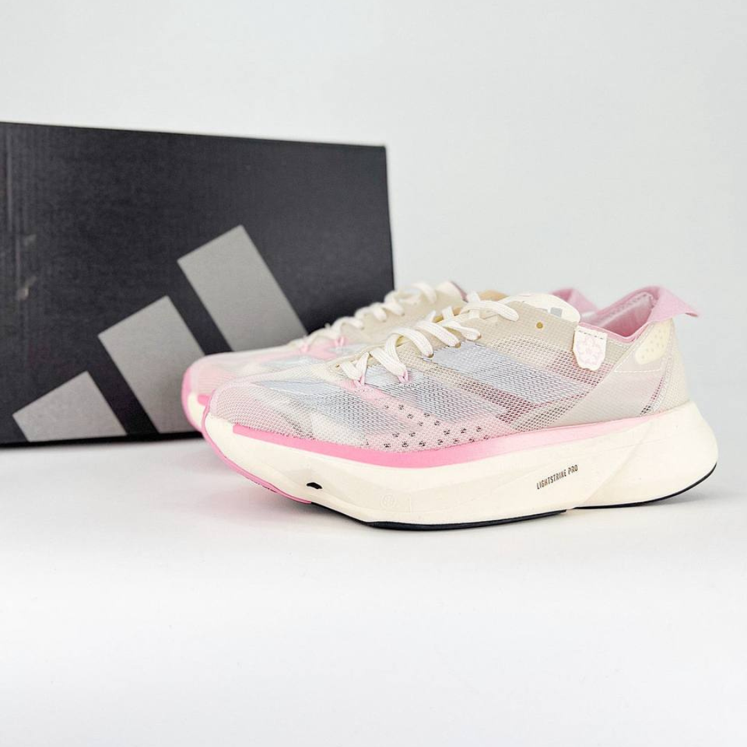 Tênis Adidas Adizero Adios Pro 3 - Branco/Rosa Claro