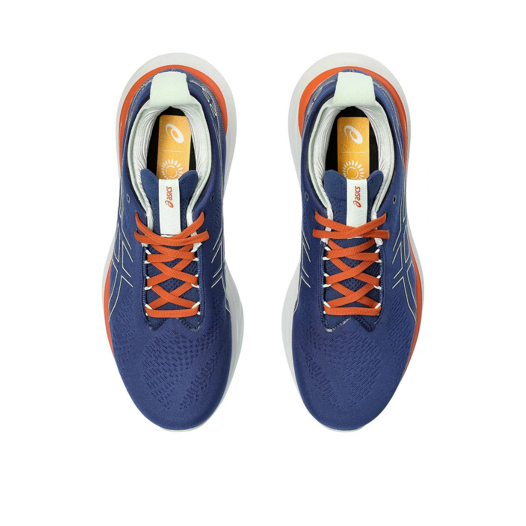 Tênis Asics Gel - Nimbus™ 25 Azul Marinho com Laranja e Branco