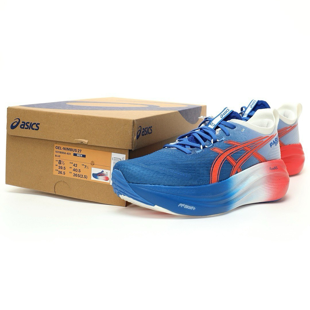 Tênis Asics Gel - Nimbus 27 Paris - Azul/Vermelho/Branco