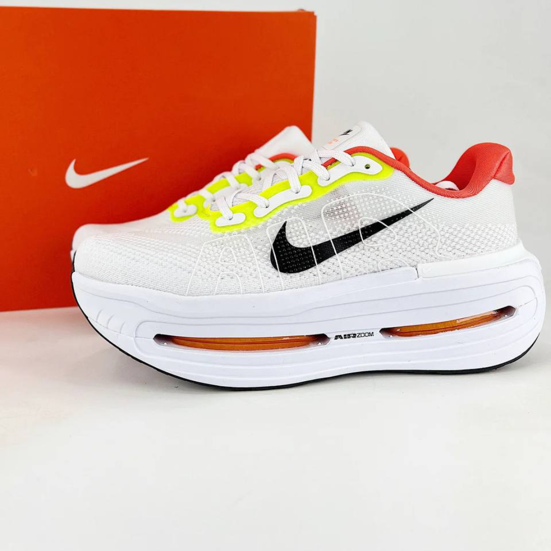 Tênis Nike Vomero Premium - Branco/Vermelho/Verde Neon