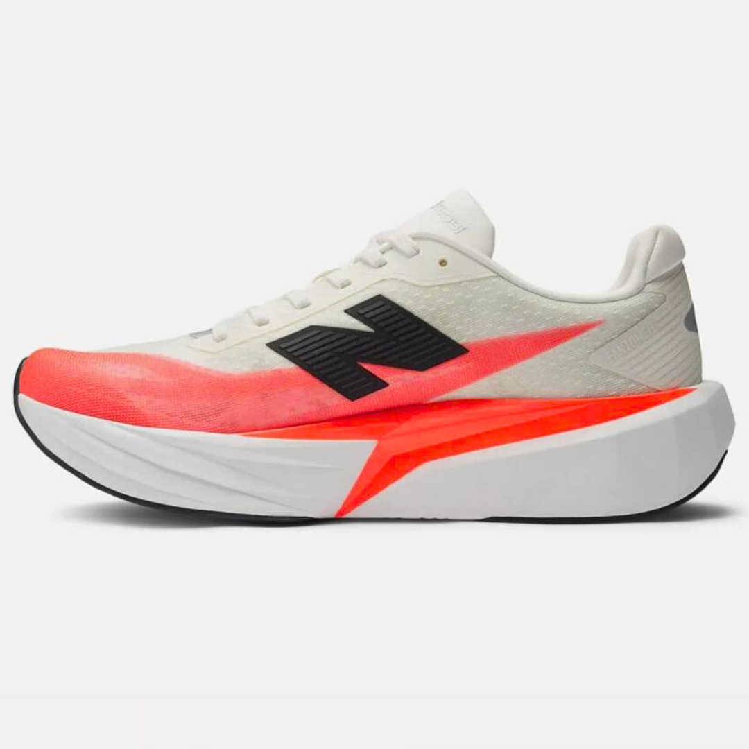 Tênis New Balance Fuelcell Rebel V5 - Branco/Vermelho