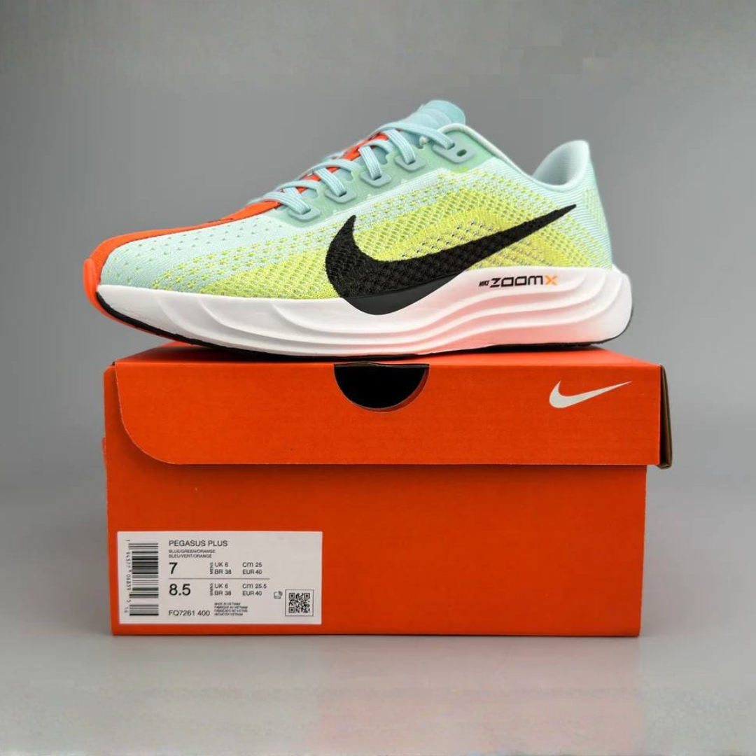Tênis Nike Air Zoom Pegasus Plus - Azul Glacial/Verde/Laranja