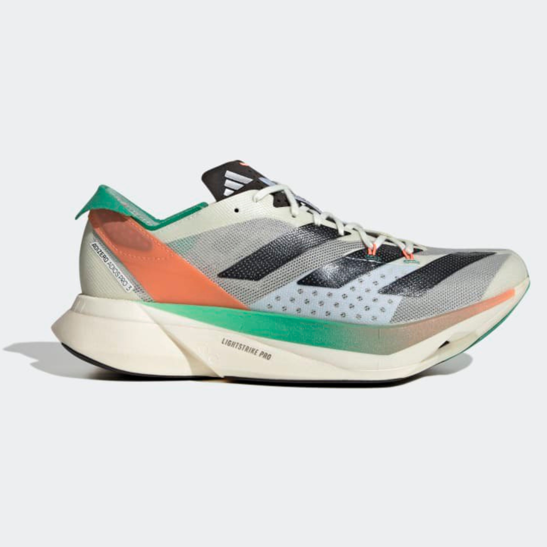 Tênis Adidas Adizero Adios Pro 3 - Branco/Preto/Fusão Coral