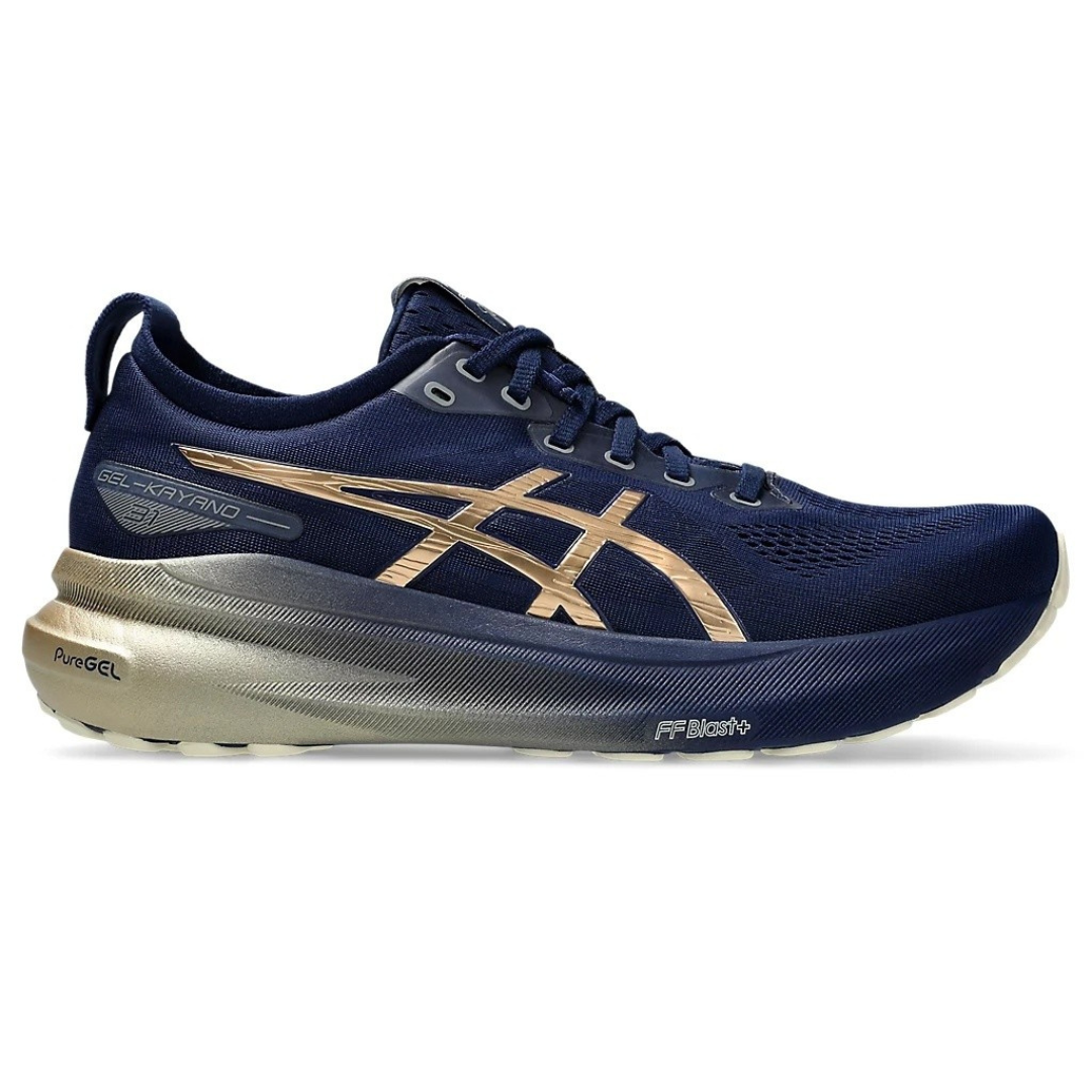 Tênis Asics Gel-Kayano 31 Paris -Platinum - Azul Marinho com Dourado