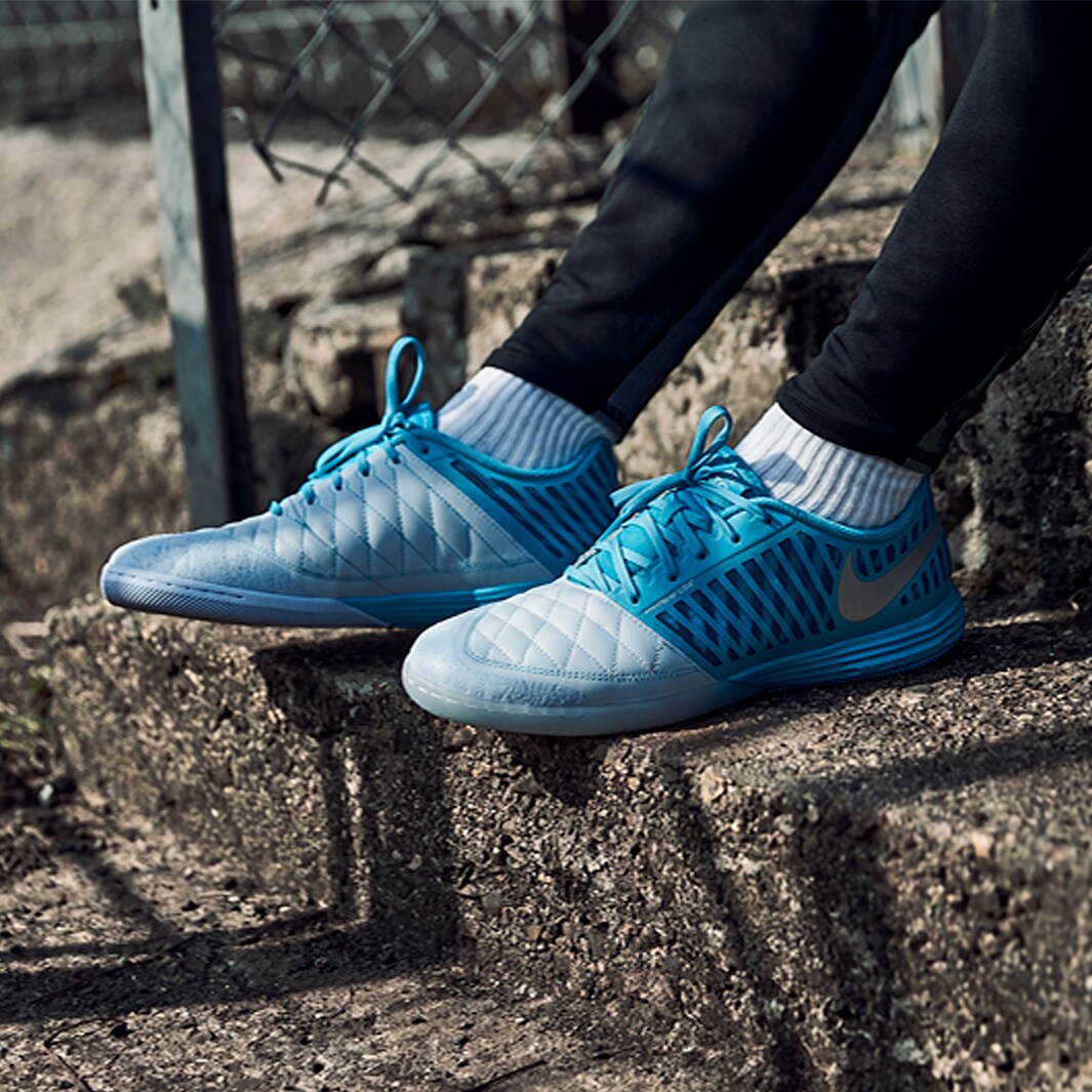 Chuteira Nike Lunar Gato 2 Futsal - Blu/Argento Metallico/Blu Fury
