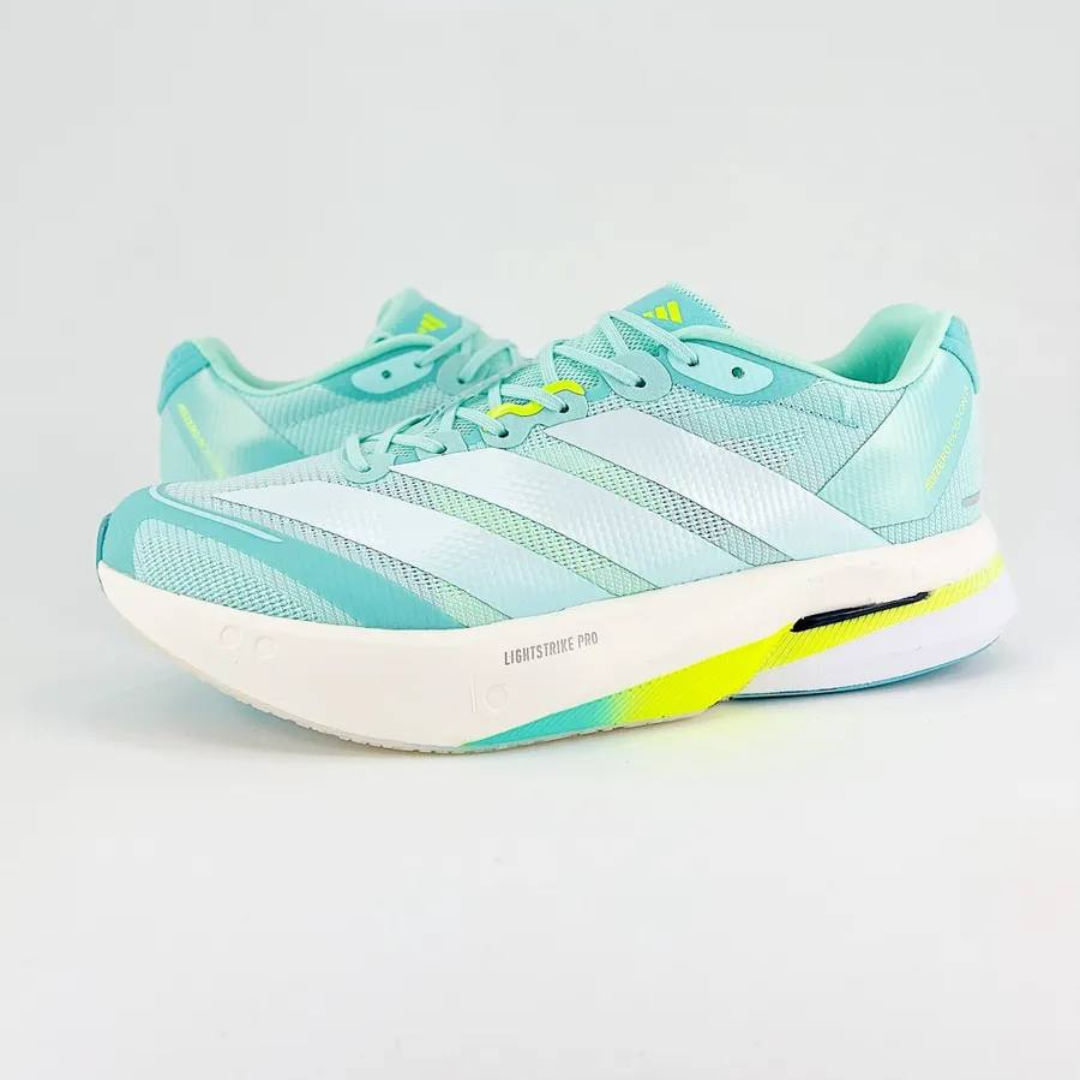 Tênis Adidas Adizero Boston 13 Flash Aqua/Metálico/Verde Limão