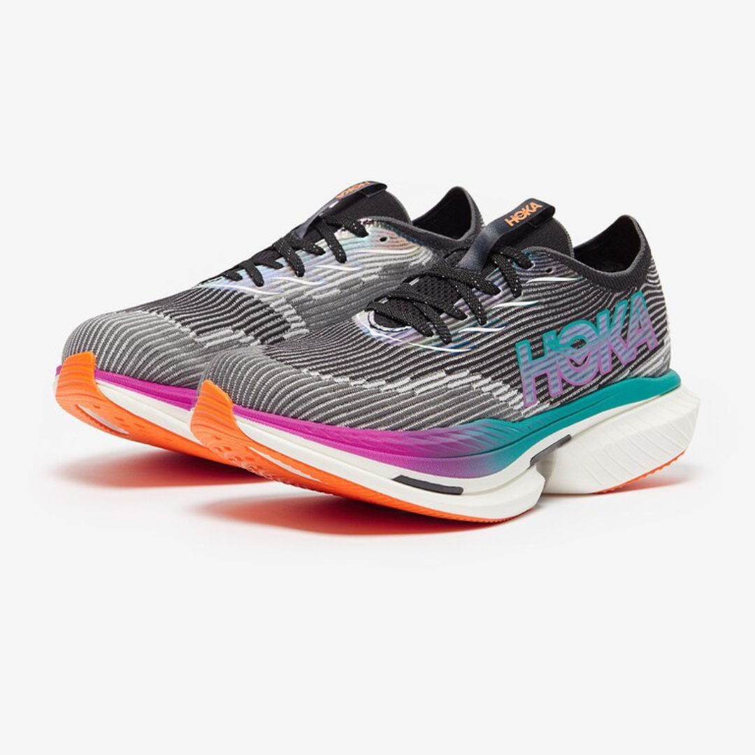 Tênis Hoka Cielo X1 Unissex - Preto/Electric Aqua