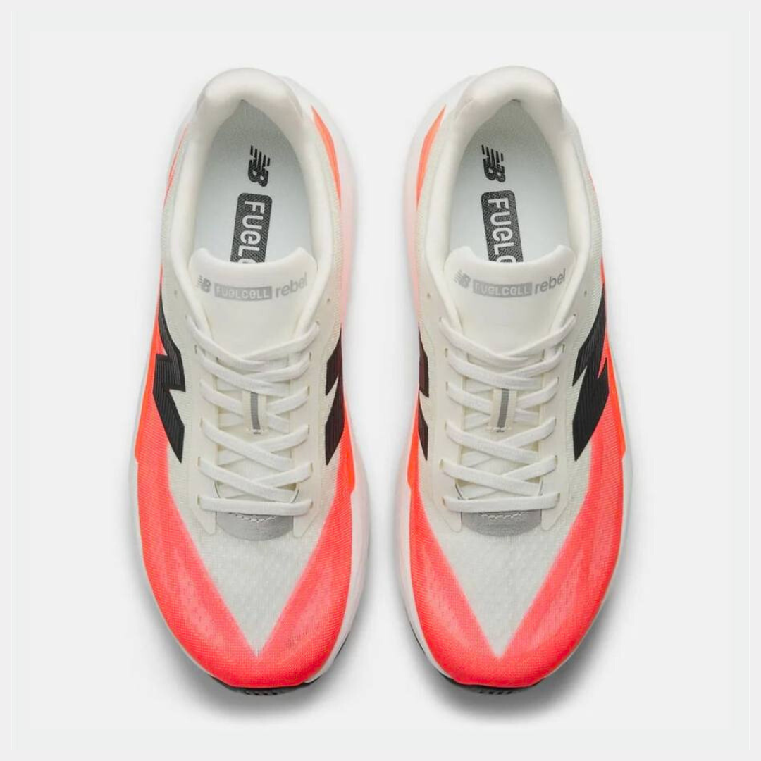 Tênis New Balance Fuelcell Rebel V5 - Branco/Vermelho