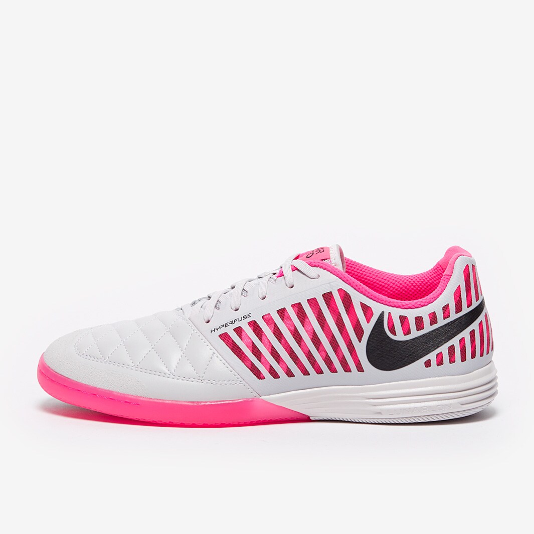 Chuteira Nike Lunar Gato 2 Futsal - Grey/Black/Pink Blast