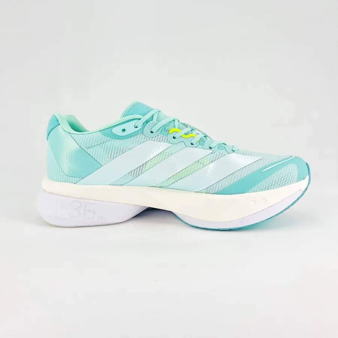 Tênis Adidas Adizero Boston 13 Flash Aqua/Metálico/Verde Limão