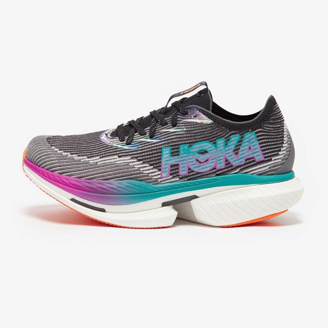 Tênis Hoka Cielo X1 Unissex - Preto/Electric Aqua