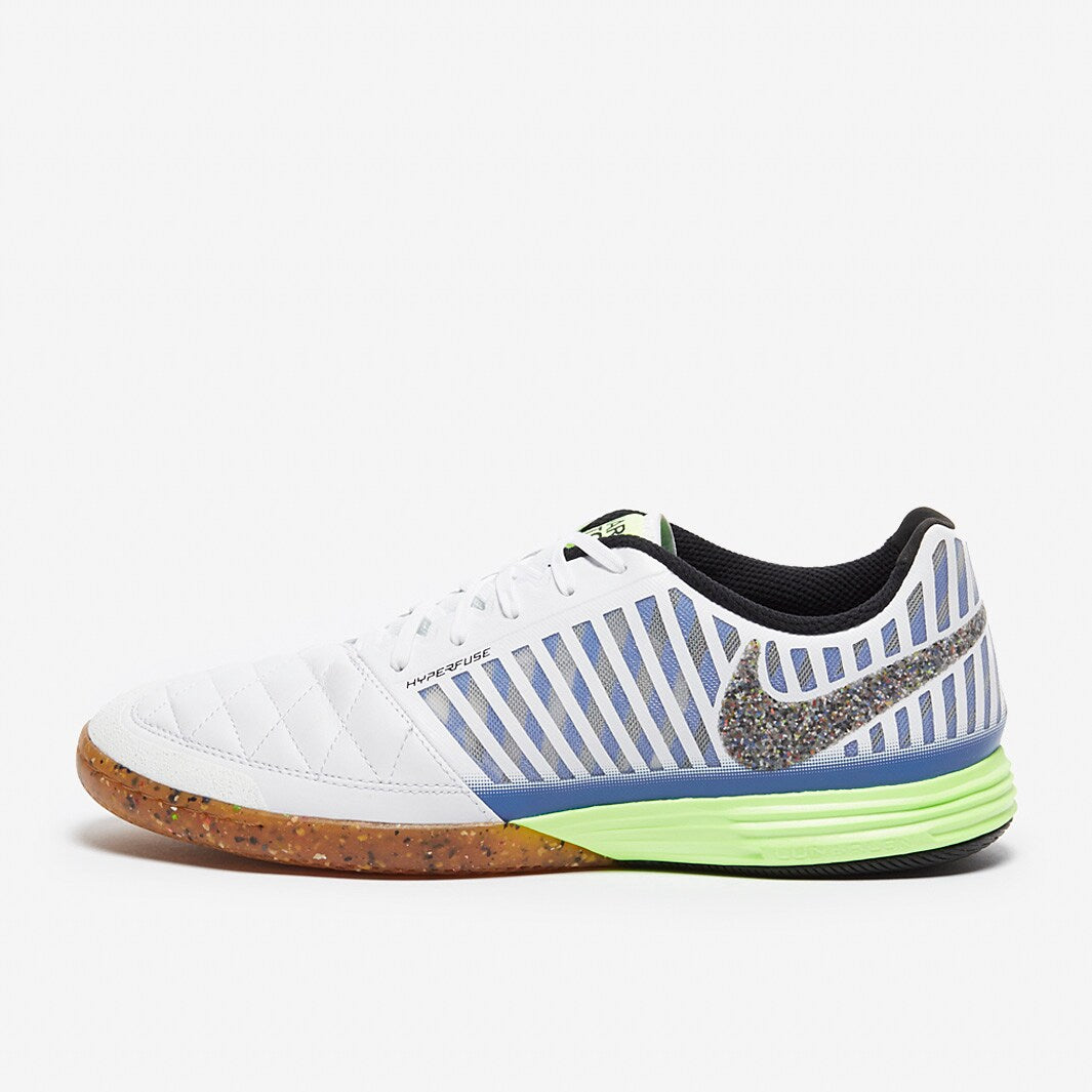 Chuteira Nike Lunar Gato 2 Futsal - White/Black/Light Photo Blue/Black