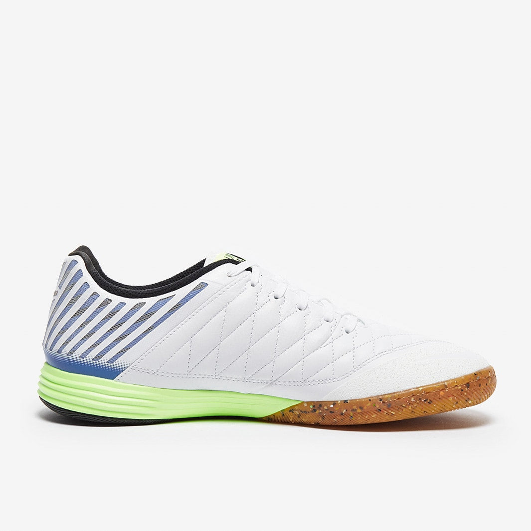 Chuteira Nike Lunar Gato 2 Futsal - White/Black/Light Photo Blue/Black