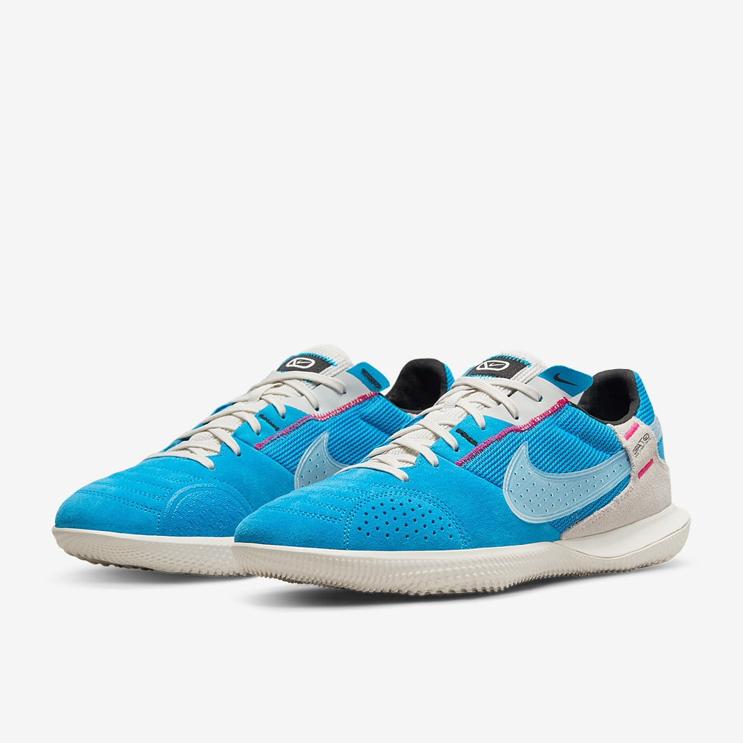 Chuteira Nike StreetGato Futsal - Laser Blue/White/Phantom/Pink Prime
