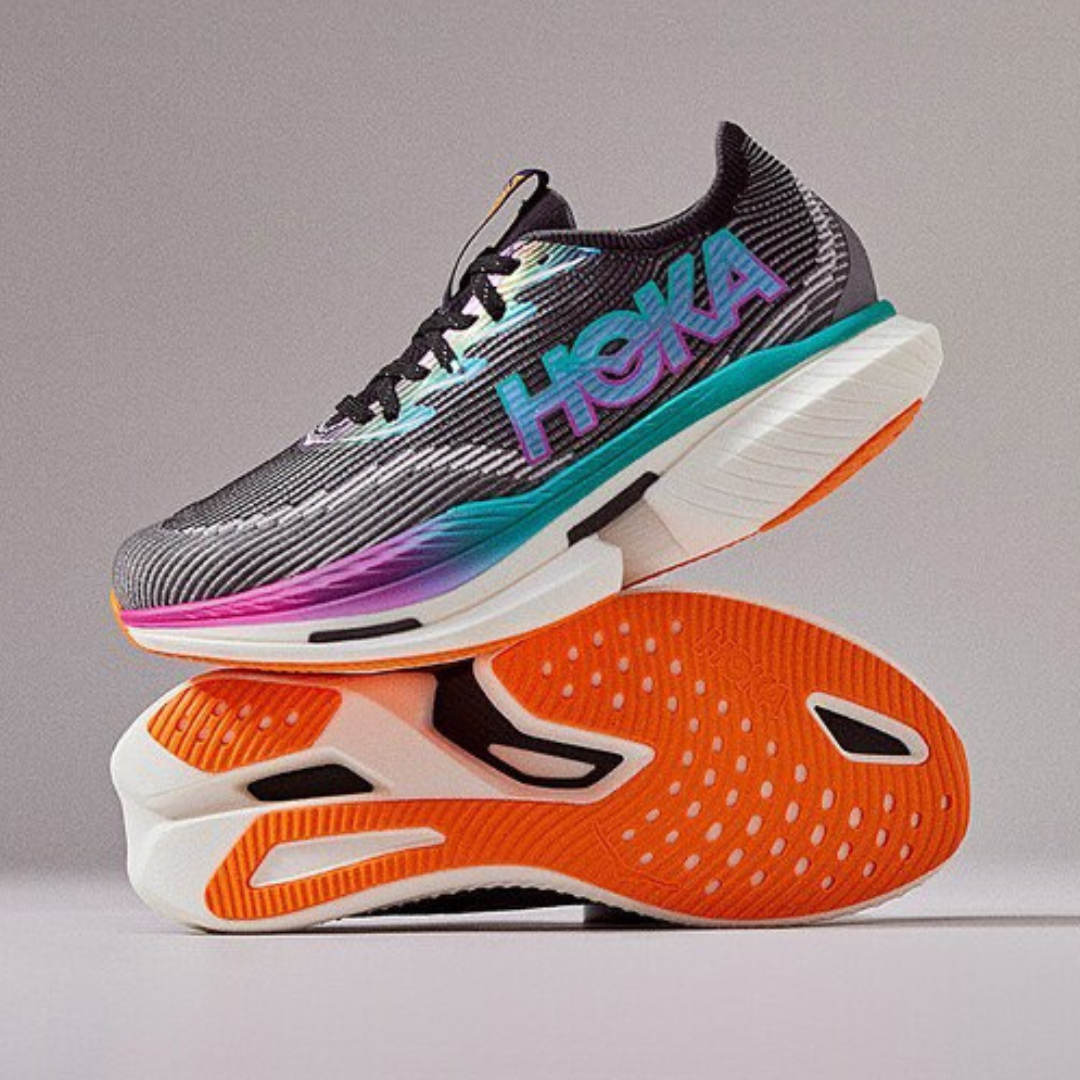 Tênis Hoka Cielo X1 Unissex - Preto/Electric Aqua