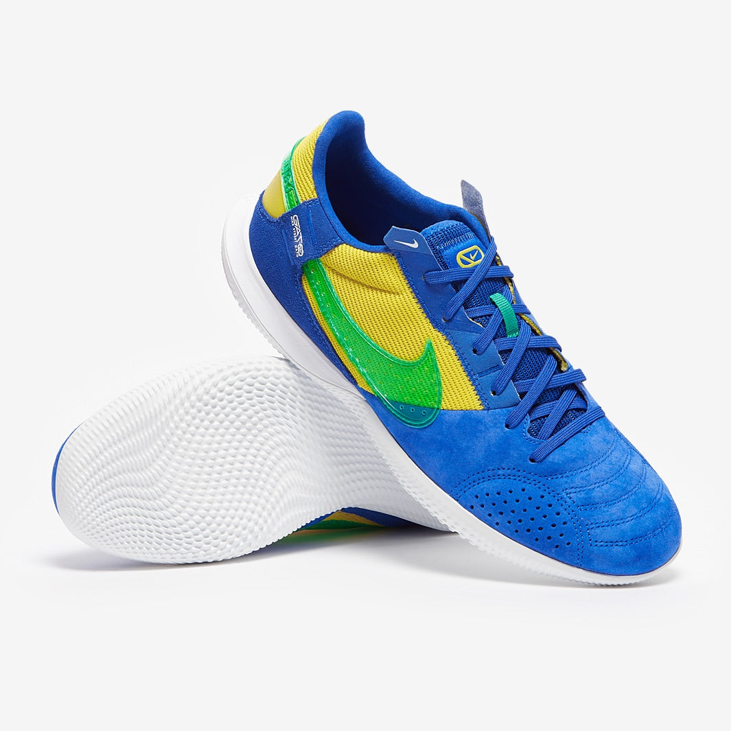 Chuteira Nike StreetGato Futsal Brazil - Game Royal/Stadium Green/Yellow Strike