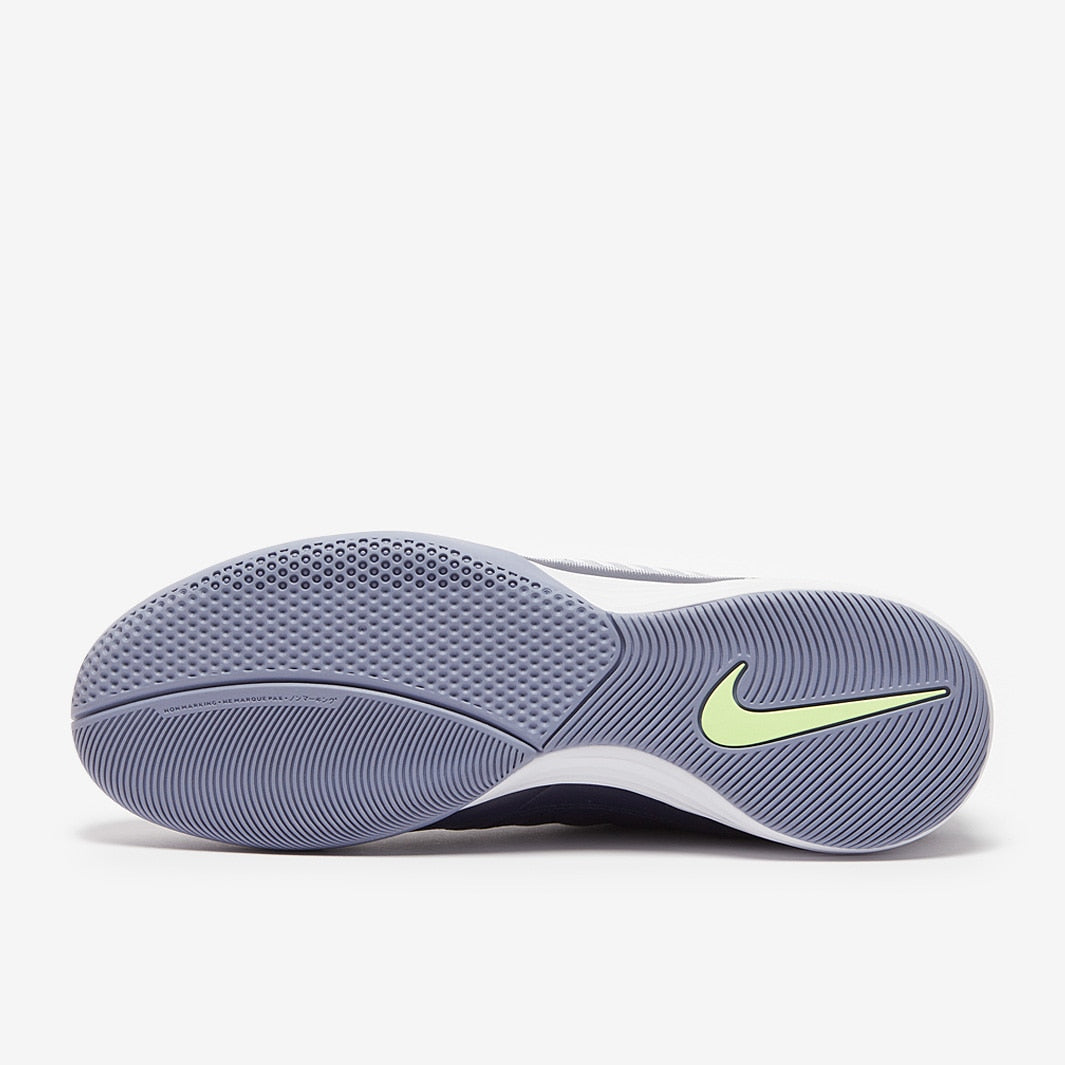 Chuteira Nike Lunar Gato 2 Futsal - White/Barely Volt/Blackened Blue