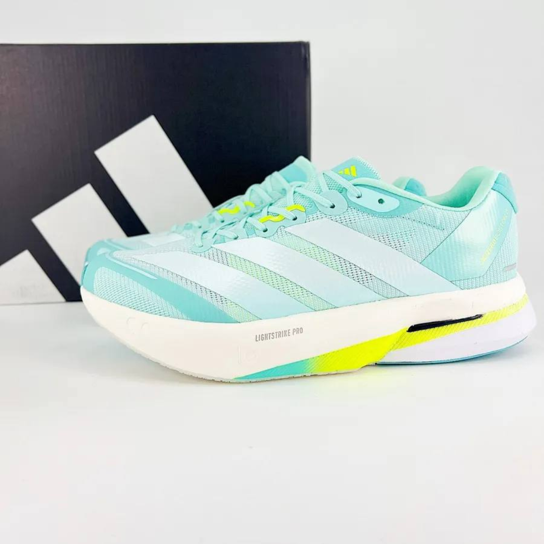 Tênis Adidas Adizero Boston 13 Flash Aqua/Metálico/Verde Limão