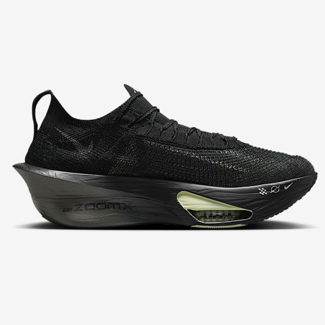 Tênis Nike ZoomX ALPHAFLY Next% 3 - Preto/Olive Aura/Prateado metalizado