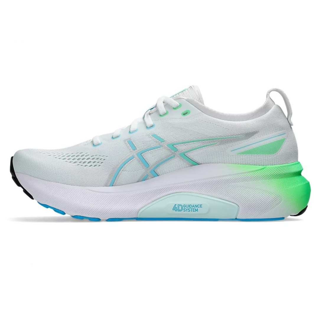 Tênis Asics Gel-Kayano 31 Branco com Verde e Azul