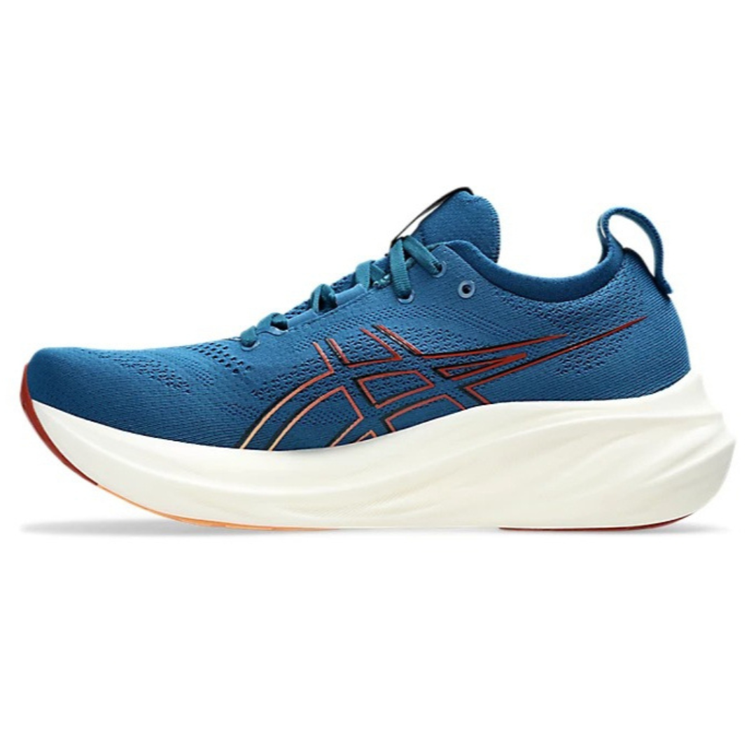 Tênis Asics Gel - Nimbus 26 - Azul com Branco e Vermelho