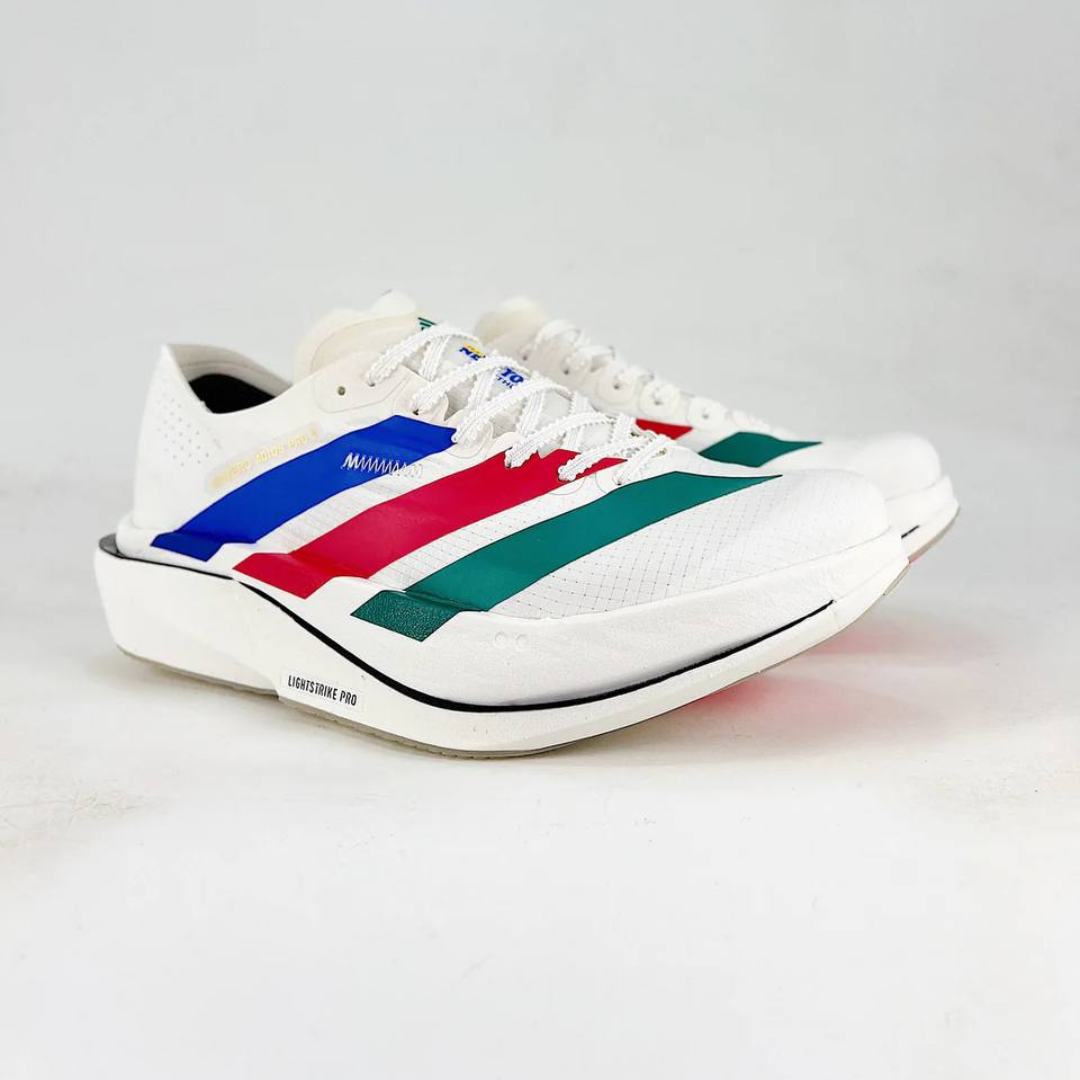 Tênis Adidas Adizero Adios Pro 5 - Branco/Azul/Vermelho/Verde