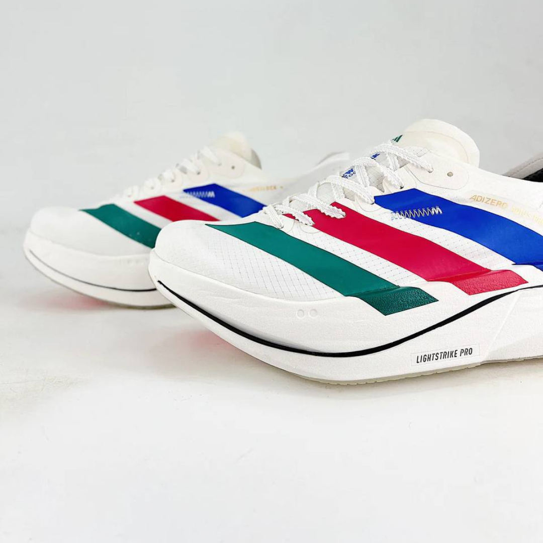 Tênis Adidas Adizero Adios Pro 5 - Branco/Azul/Vermelho/Verde