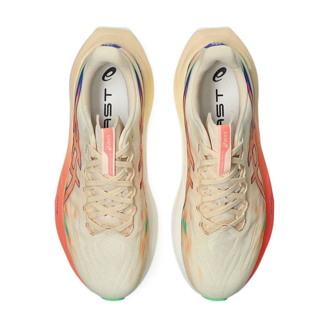 Tênis Asics Superblast 3 - Unissex - Bege/Laranja Claro
