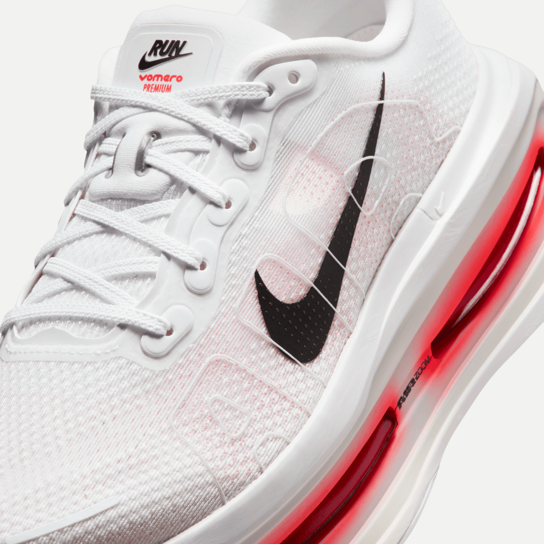 Tênis Nike Vomero Premium - White Bright Crimson