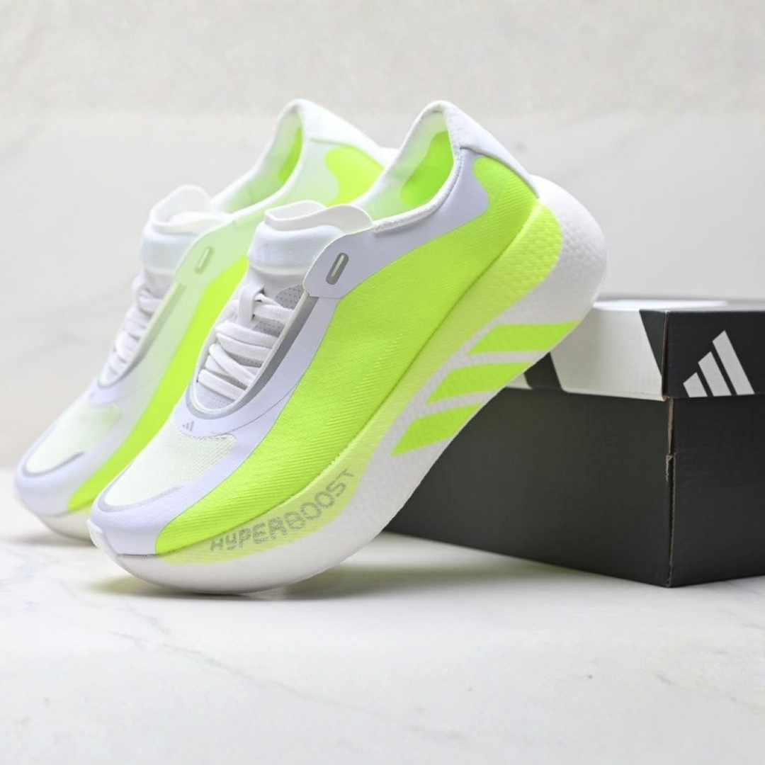 Tênis Adidas Hyperboost Edge - Branco/Verde Neon