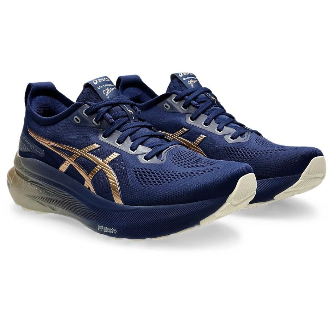 Tênis Asics Gel-Kayano 31 Paris -Platinum - Azul Marinho com Dourado