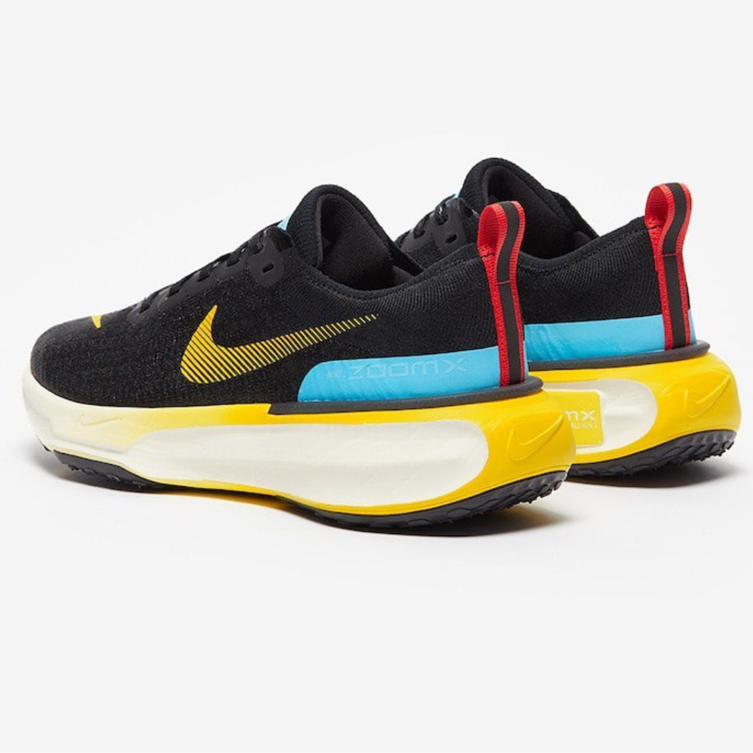 Tênis Nike Invincible Run 3 - Preto/Azul Báltico/Amarelo