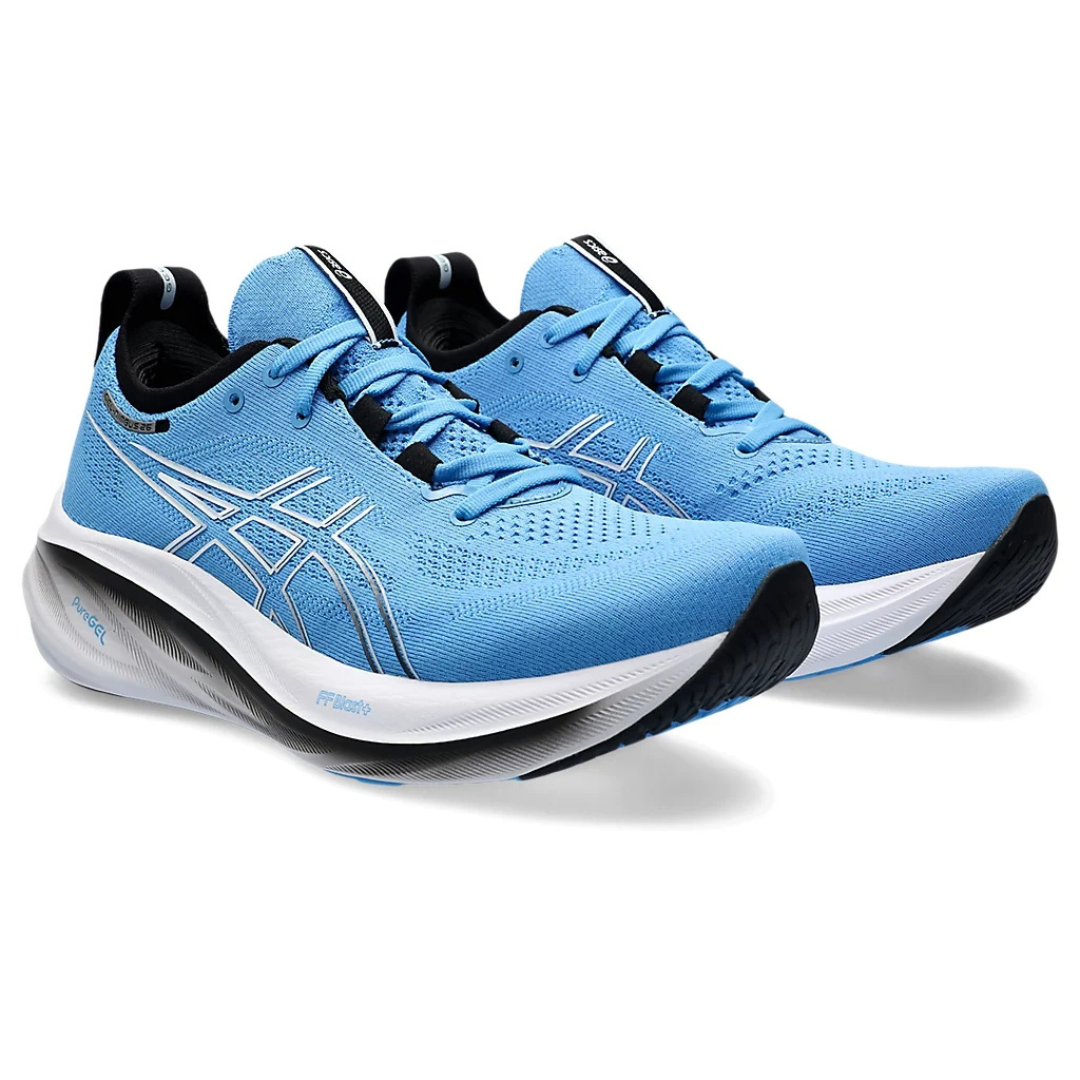 Tênis Asics Gel - Nimbus 26 - Azul com Branco e Preto