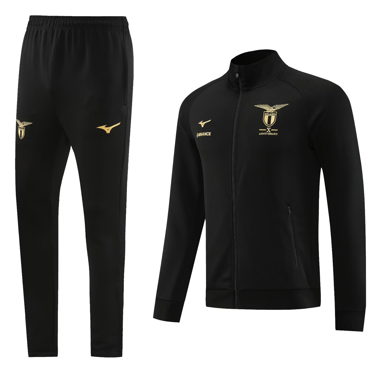 Conjunto Lazio Zíper Longo All Black