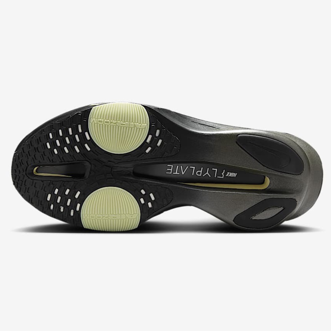 Tênis Nike ZoomX ALPHAFLY Next% 3 - Preto/Olive Aura/Prateado metalizado