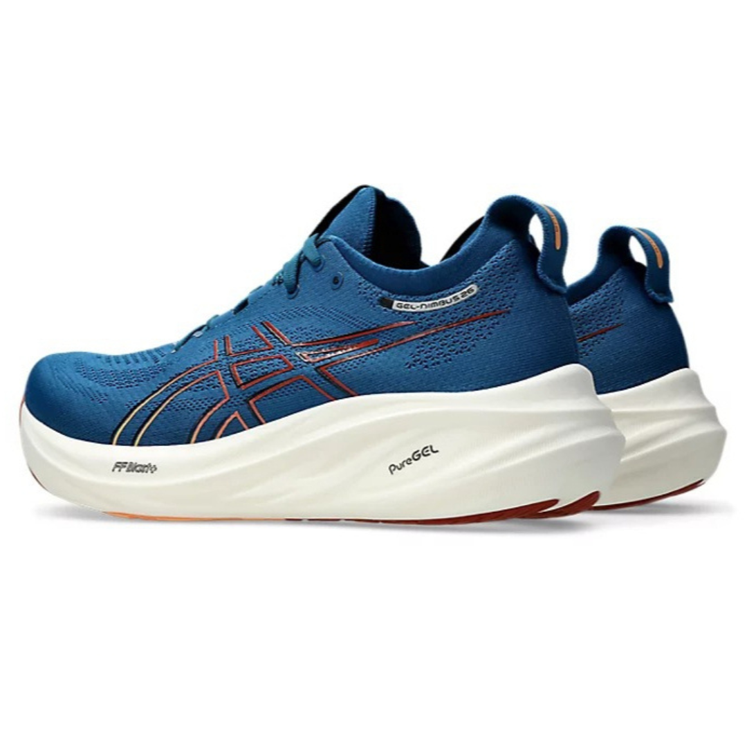 Tênis Asics Gel - Nimbus 26 - Azul com Branco e Vermelho