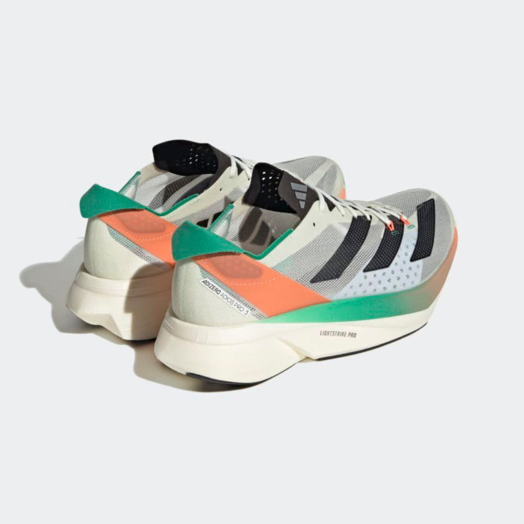 Tênis Adidas Adizero Adios Pro 3 - Branco/Preto/Fusão Coral