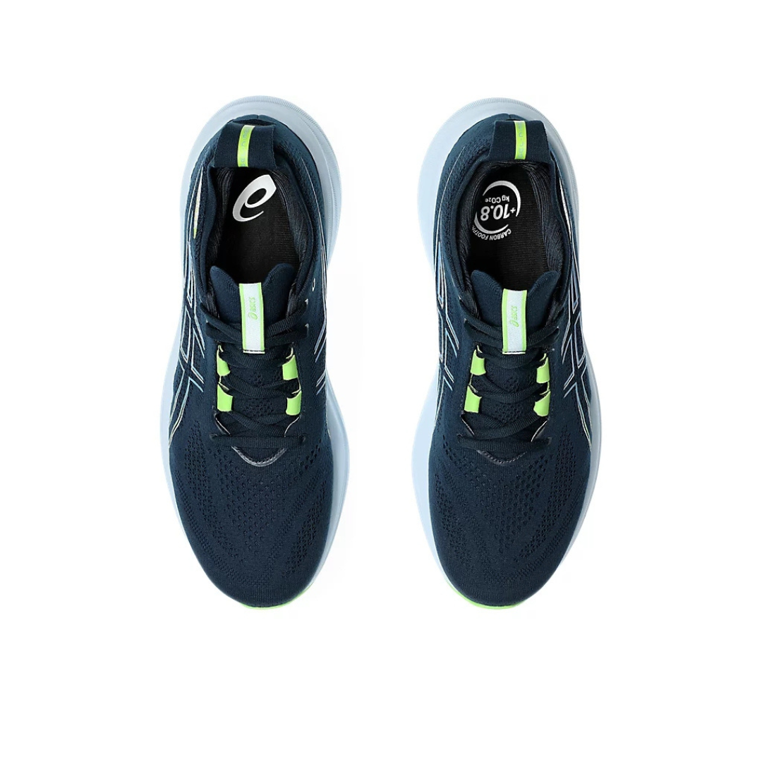 Tênis Asics Gel - Nimbus 26 - Azul Marinho com Azul e Verde
