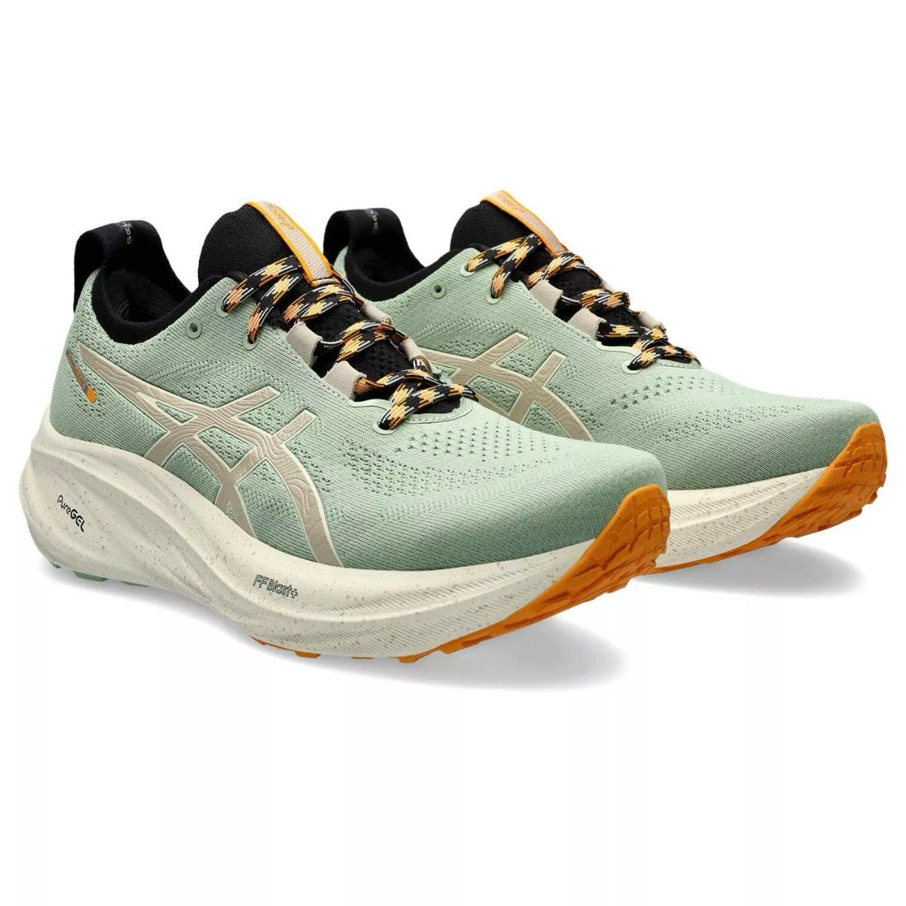 Tênis Asics Gel - Nimbus 26 TR - Verde/Creme/Laranja