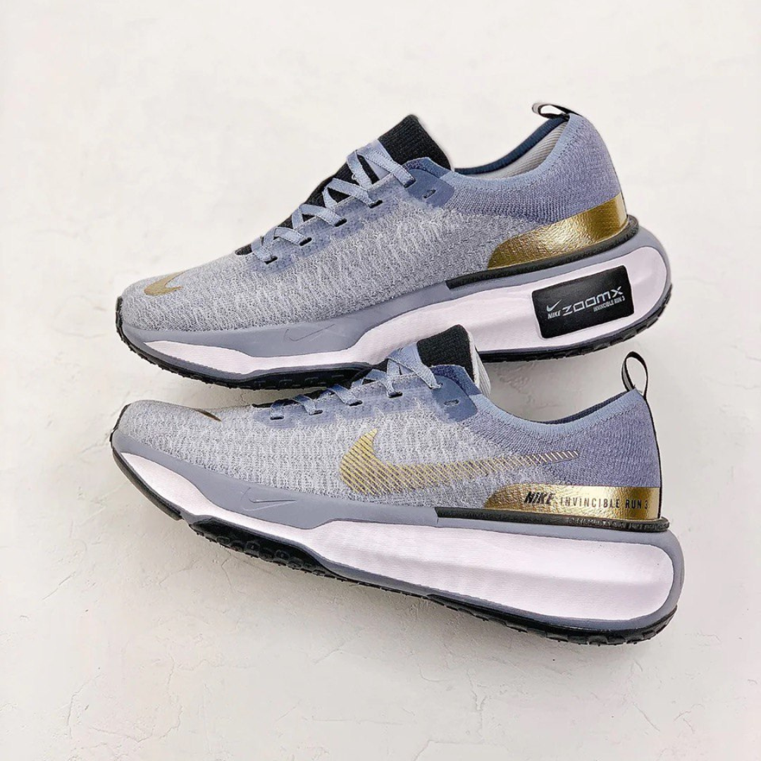 Tênis Nike Invincible Run 3 - Azul/Dourado