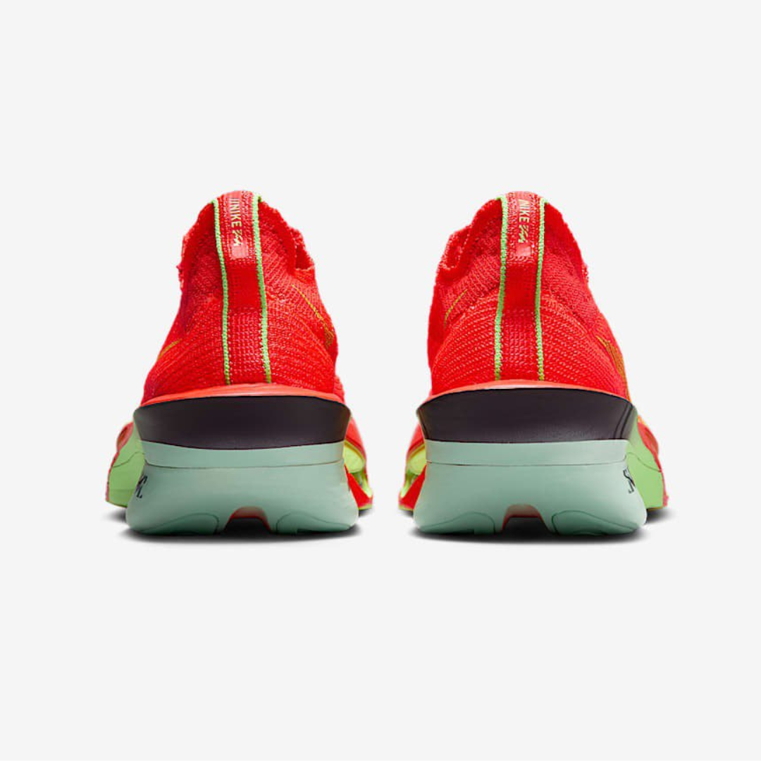 Tênis Nike ZoomX ALPHAFLY Next% 3 - Carmesim Bright/Lime Blast/Mint Foam