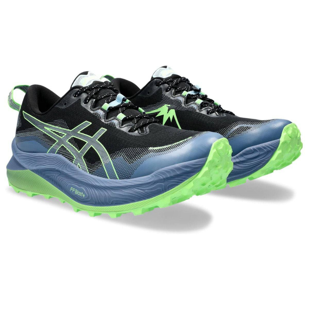 Tênis Asics Trabuco Max 3 - Preto/Azul/Verde