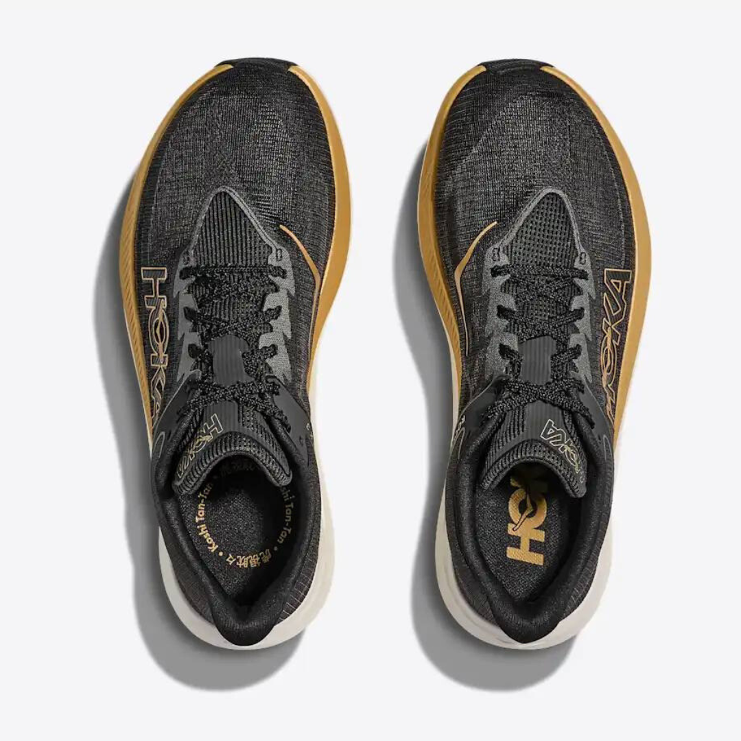 Tênis Hoka Rocket X 3 Unissex - Preto/Dourado